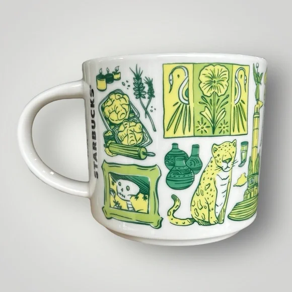 Hola! MEXICO Starbucks Green Collectible Souvenir 14oz Coffee Mug Cup New - Picture 8 of 12